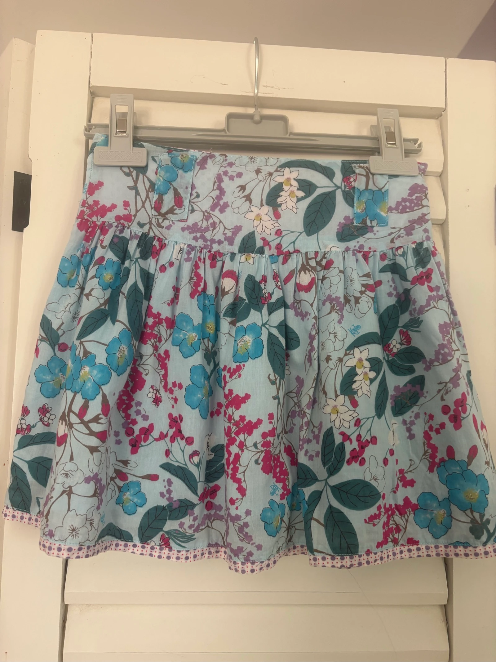 Jupe Kenzo Kids 6 ans fleurie bleu clair – très bon état